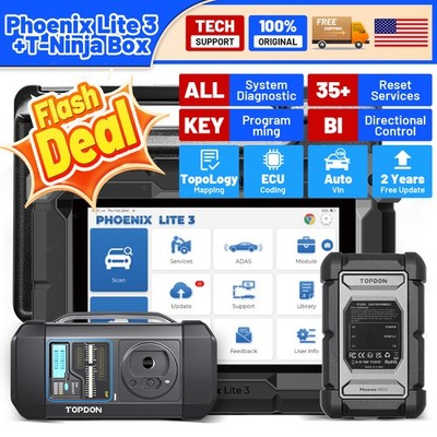 2026 TOPDON Phoenix Lite 3 +T-ninja Box Diagnostic Scanner Key Progamming Bundle