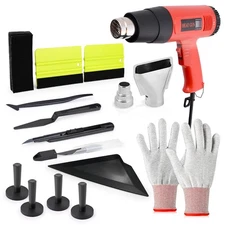 Window Tint Kit Vinyl Wrap Tool with Heat Gun,Vinyl Scraper,Shank Gasket Sque...