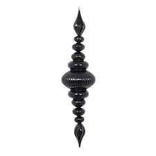 41 Black Shiny Finial Ornament