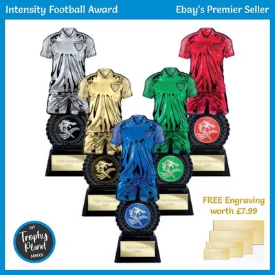 FUSSBALLPOKAL, Mannschaftsshirts Vereinsfarben Auszeichnung Pokale, kostenlose Gravur
