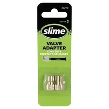 Slime Bicycle Tire Valve Adapter Presta to Schrader Standard 2 Pc 