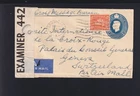 Great Britain Stationery Cover circulated to Switzerland Censor