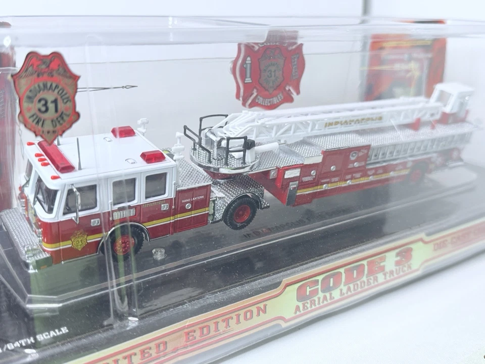 Code 3 Model #12667 Indianapolis Fire Dept Ladder Truck - Image 2 of 4