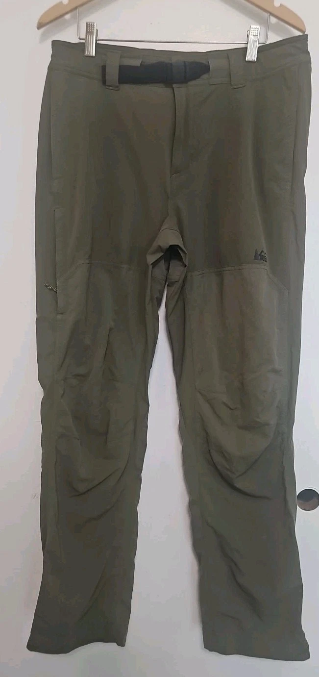 Rei Co-op Pants Men 34x32 Green Sahara Path Hiking Performance Cargo Outdoors