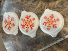 RARE Orange & Yellow Bird Pyrex Penn Dutch Friendship Pattern 3 Lids 25-C-22