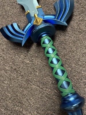 New Legend of Zelda Skyward Master Sword Unsharpened Metal 42  Blue Blade