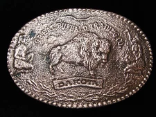 PI13103 VINTAGE 1970s **GREAT BUFFALO TRADING CO.** SOLID BRASS BELT BUCKLE