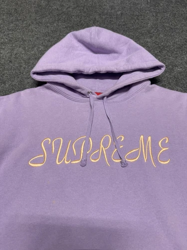 Sweat à capuche Supreme Script homme moyen SS23 2023 violet pull