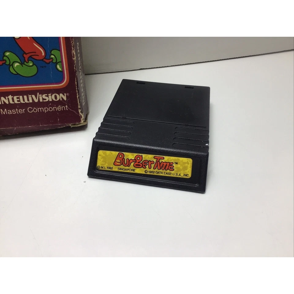 BurgerTime Intellivision Video Game w/ Box 1983 - Image 2 of 4