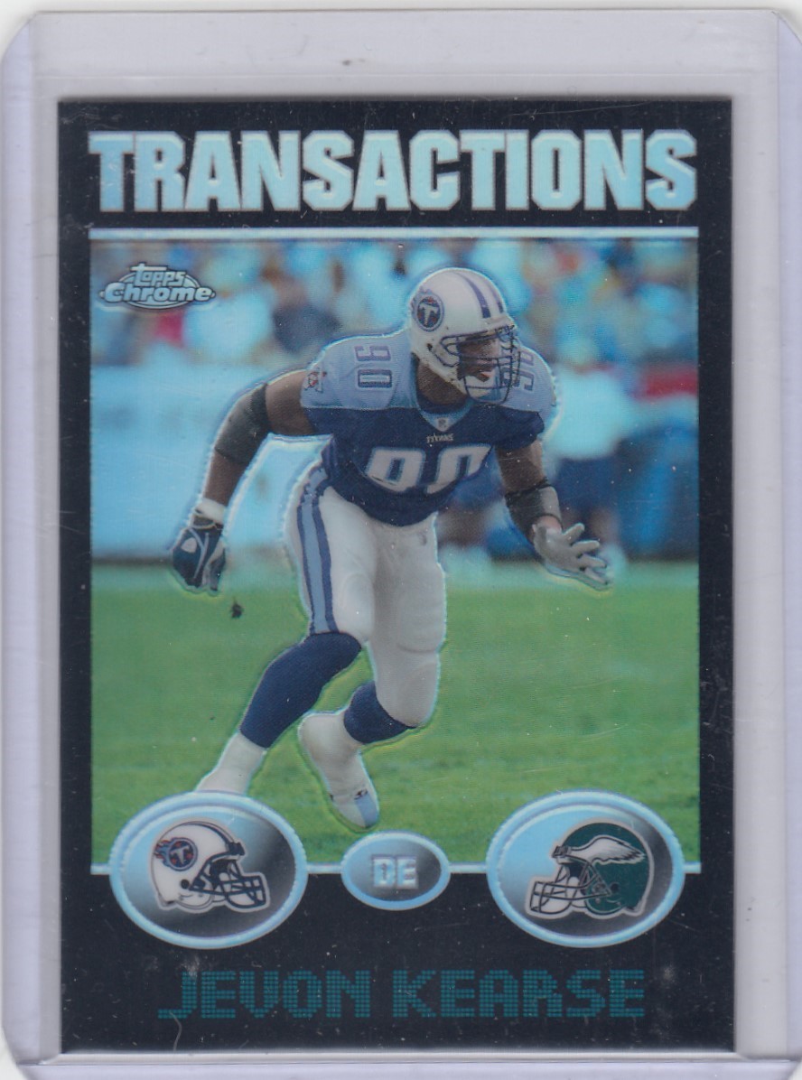 2004 Jevon Kearse Topps Chrome BLACK REFRACTOR Parallel /100 - #108 Titans