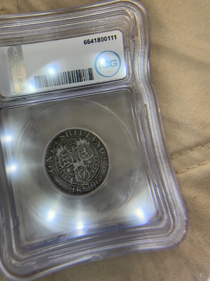 1896 ICG F12 Great Britain Shilling 92.5% Silver (sterling silver) - Image 4 of 4