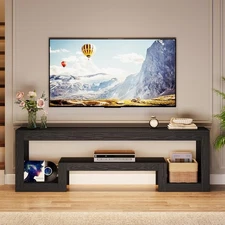 63-Inch TV Stand for 55/60/65/75-Inch TVs, Farmhouse Entertainment Center-Black