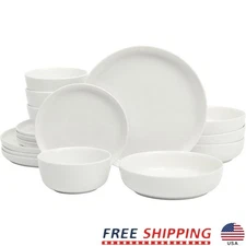 Dinnerware Set Service 4 Porcelain Plates Bowls Dishwasher Safe Floral Design US