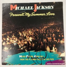 Michael Jackson Signed Album Vinyl Farewell My Summer Love Autograph PSA/DNA LOA