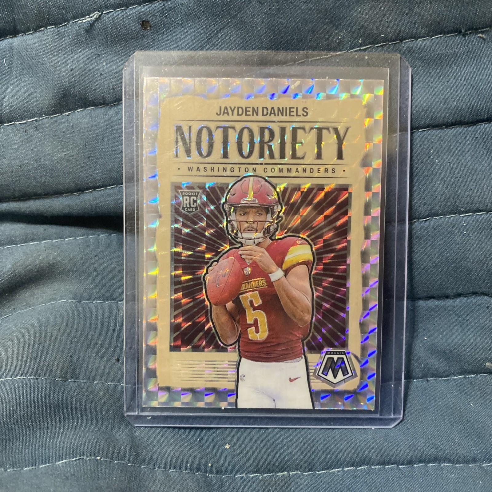 2024 Panini Mosaic - Notoriety Jayden Daniels #19 Silver Mosaic Prizm (RC)