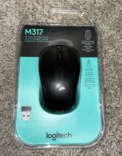 NEW Logitech M317 Wireless Mouse 2.4 GHz with USB Receiver 1000 DPI - Black