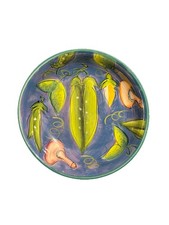 Linda Montgomery 9.5" Salad Bowl Provence Certified International Snap Peas Pods