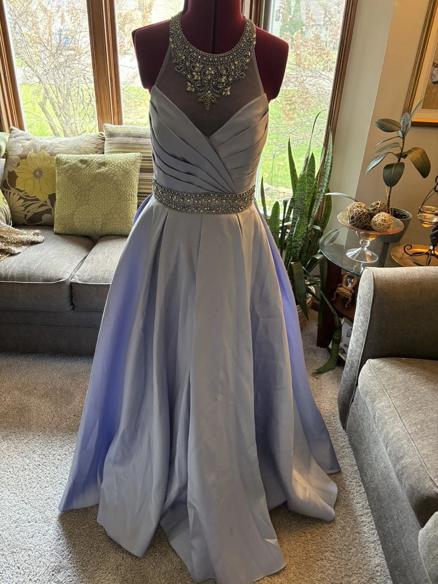 camille la vie bridesmaid dresses Satin Side Gather Off the Shoulder Dress petite / 0 / light-blue