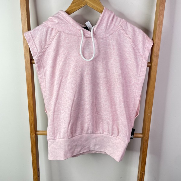 Adidas Hoodie Sweatshirt Womens Extra Small Pink Studio Lounge Cropped Pullover