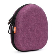 Purple Hard Shell Headphone Case, Durable Zipper Travel Carrying Pouch Bag