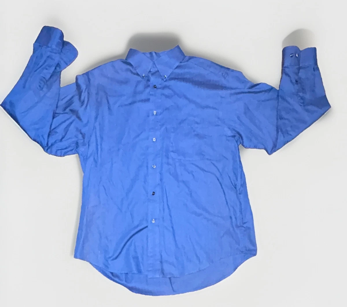 roundtree & yorke dress shirts on sale Roundtree Yorke Gold Label White Dress Shirt 22-35 BIG Non Iron EZ Wash Pinpoint