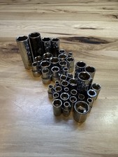 Stanley 14 38 Drive Metric Sae Sockets Lot Of 39 Shallow And Deep Stanley 14 38 Drive Metric Sae Sockets Lot Of 39 Shallow And Deep