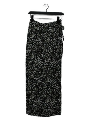 Reformation Damen Maxirock UK 6 schwarz geblümt 100% Viskose lang Maxi