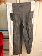 adidas Women s Gray White Black 3-Stripe Jogger Pants Drawstring Pockets XL