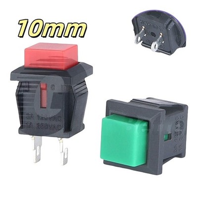 Druck Taster Schalter Push Button Switch 2 PIN 10mm OFF-ON 3A 125VAC / 1A 250VAC