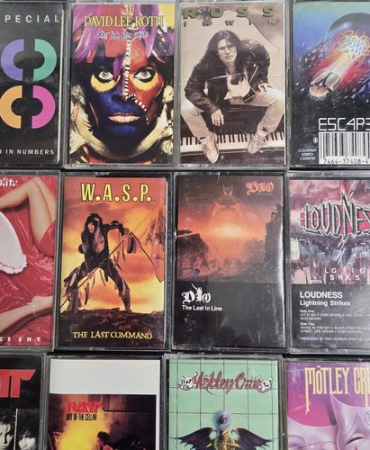 80s Heavy Hair Metal Hard Rock 16 Cassette Tape Lot Crue Ratt Dio Loudness WASP - Picture 4 of 17