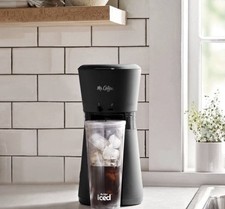 Mr. Coffee Iced Maker BVMC-ICMBL-AM Black W/Tumbler Straw Lid & Filter Open Box