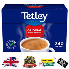 Tetley Original Black Tea Bags 240 Teabags Full Flavoured British Brew Rainfores 0.07 per strip