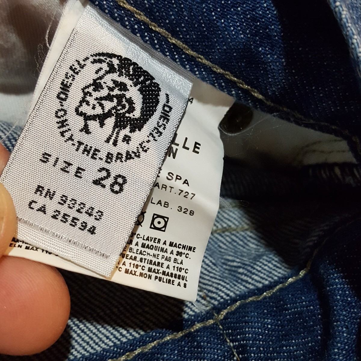 Diesel Industry Faded Straight Leg Button Fly Men's Size 28x30