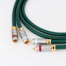 7N OCC HiFi PREMIUM Wire Pure Copper .5mtr SUPERB RCA Stereo Audio Cables!