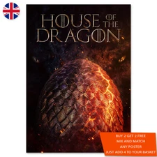 House of the Dragon TV Series Poster Print A5 A4 A3 A2 A1 Maxi Art Art - 2006