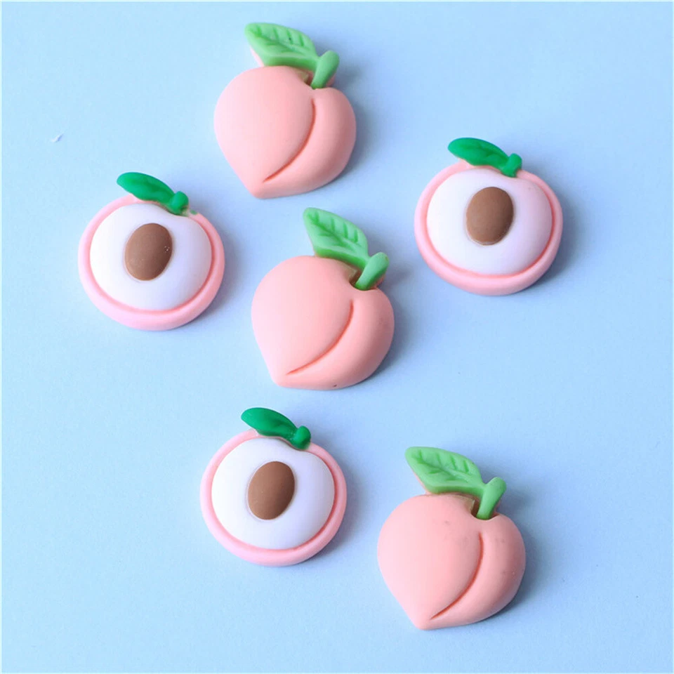 20-pack Assorted Mini Peach Embellishment Resin Fruit For Cardmaking Decor 2cm - Image 2 of 4