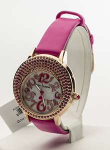 Betsey-Johnson-Women-039-s-Crystal-Case-Rose-Gold-Tone-Watch-BJ00664-02BX-New