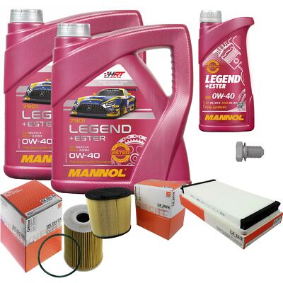 MAHLE Inspektionspaket 9 L MANNOL Legend+Ester 0W-40 für Porsche 911 Cabriolet