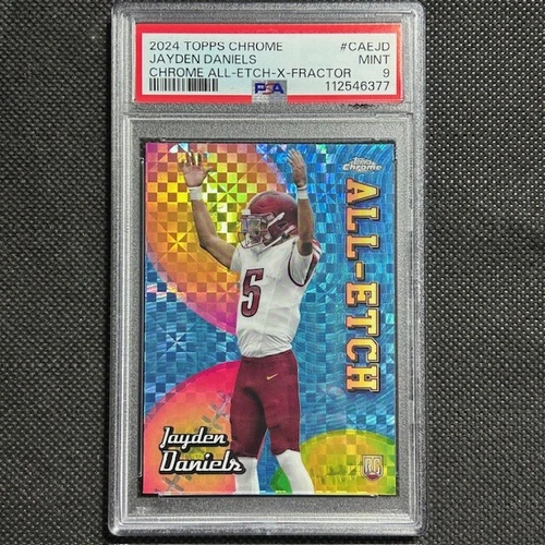 2024 Topps Chrome All-Etch Jayden Daniels #CAE-JD X-Fractor RC ROOKIE PSA 9 MINT
