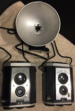 TWO Kodak Brownie Reflex Synchro Model Film Camera with Flash