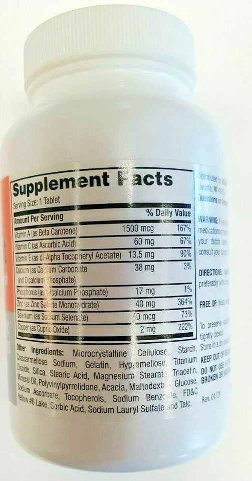 Suplemento vitamínico y mineral Major Prosight 120ct - caducidad 12-2026 Foto 2 de 3
