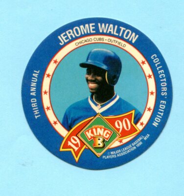 1990 King-B Jerky Third Annual Collector's Edition Discs # 15 Jerome Walton