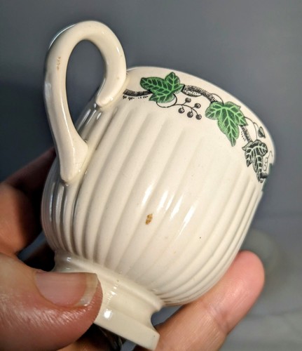 STRATFORD WEDGWOOD 2pc Ivy Vine Demitasse Cup Saucer EDME Made in England - Picture 9 of 13