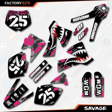 Gray Pink Savage Racing Graphics Kit fit 2001-2002 KTM 125 250 380 400 450 500