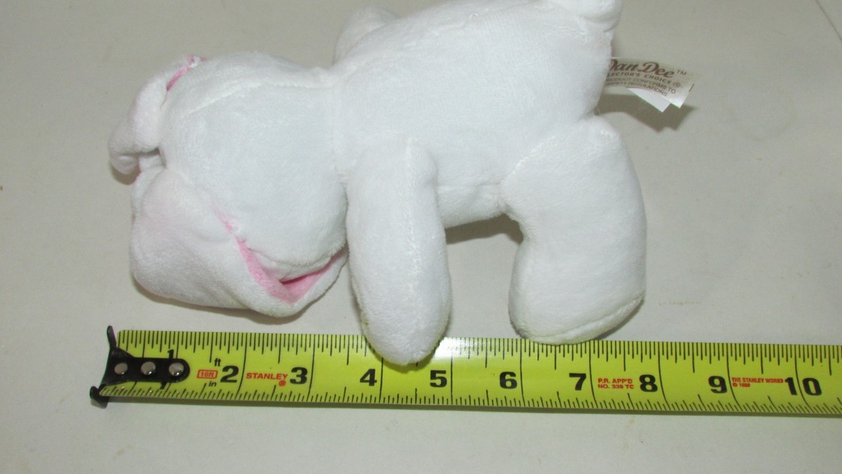 dandee⭐︎ Dandee plush white bunny rabbit teeth pink ears nose pastel multi