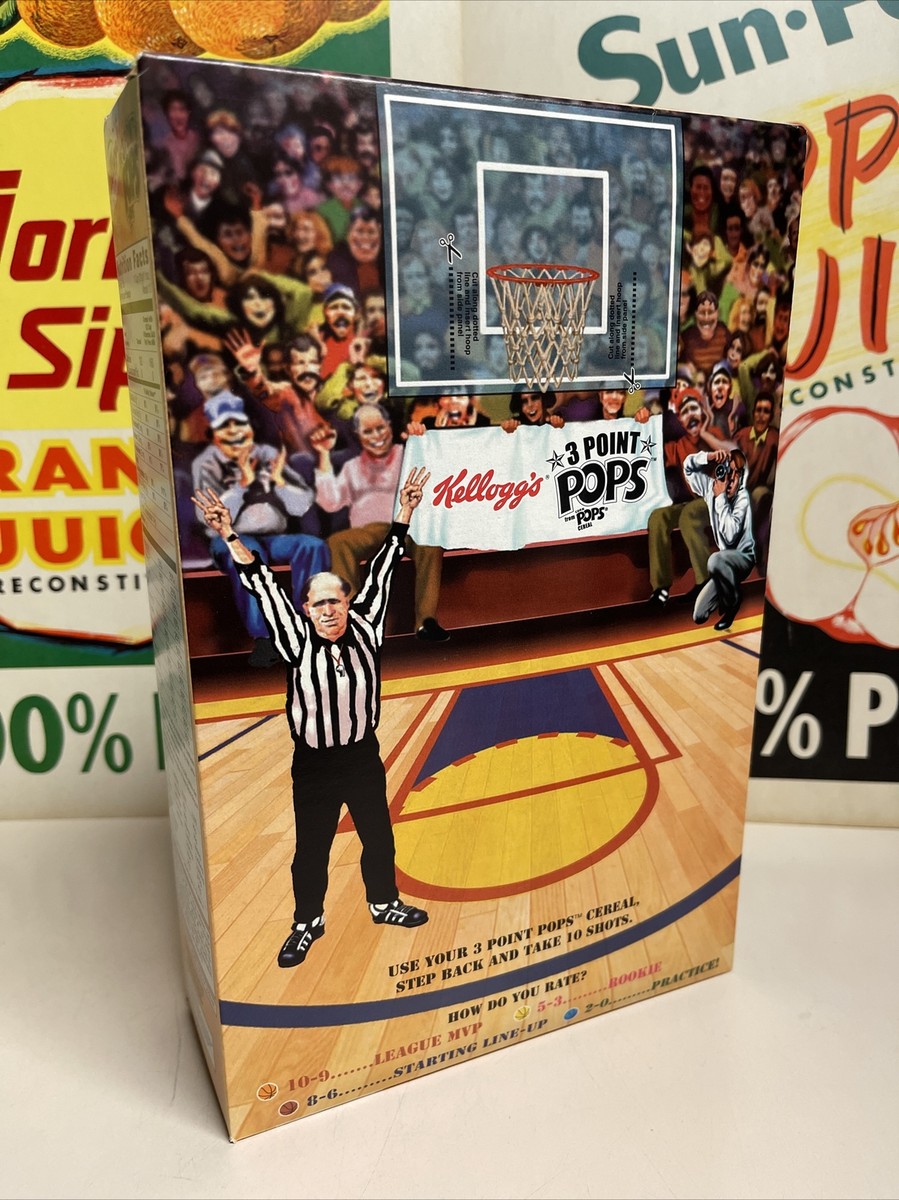 Vintage 2000 Kellogg's 3 Point Pops Corn Cereal 13.2 oz Full