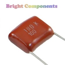 Image of 10 x 0.01uF / 10nF (103) Polyester Film Capacitor - 400V (max) - UK Seller