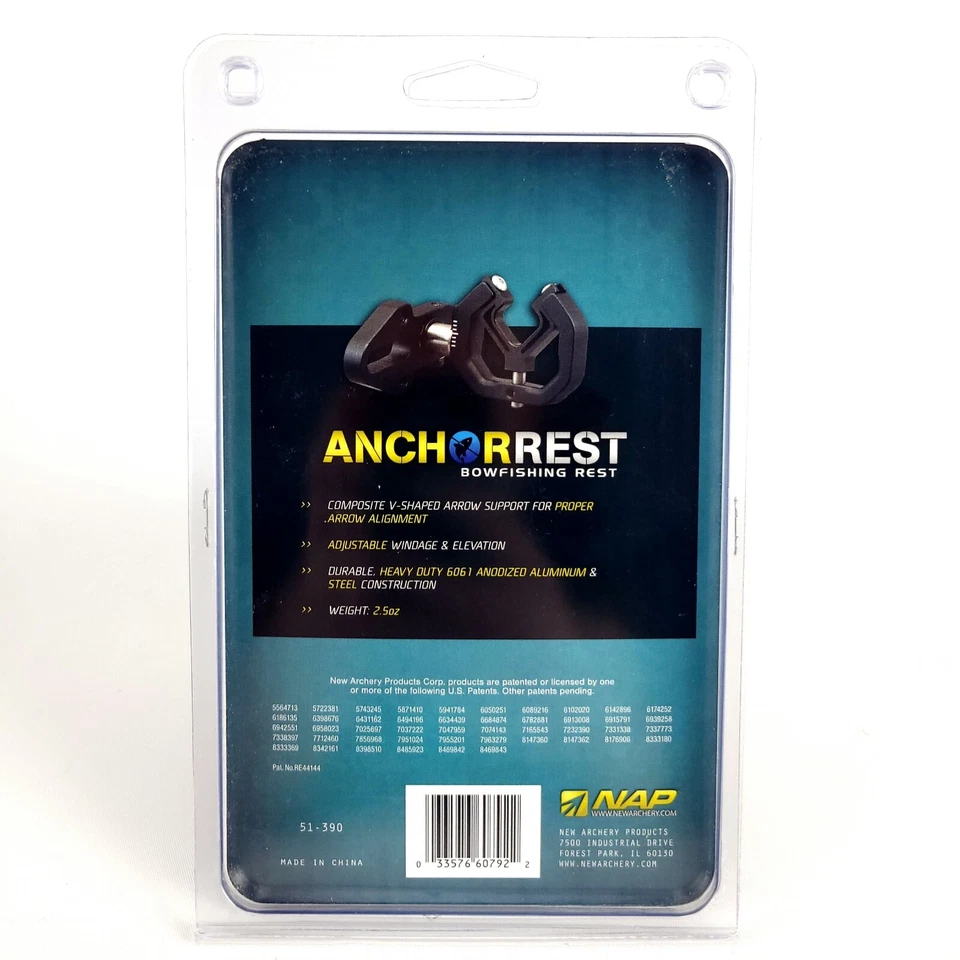 NAP Quiktune Ancla Brilla en la Oscuridad Lanzador Pesca con Arco Reposaflechas 60-792 Nuevo Foto 2 de 3