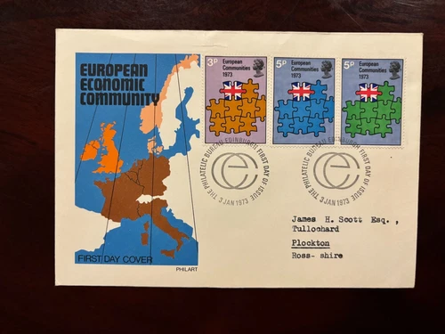 United Kingdom 1973 - European Economic Community FDC stamp Edinburgh Philatelic