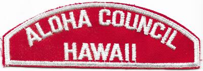 Aloha Council Hawaii Strip Red and White RWS CSP SAP Boy Scouts of America BSA